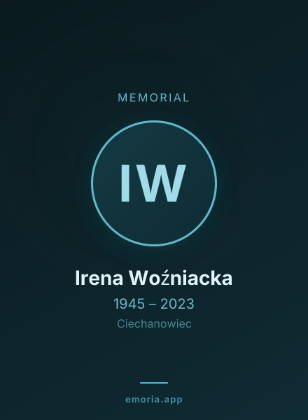Memorial portrait of Irena Woźniacka