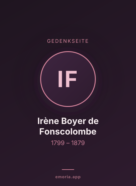 Gedenkportrait von Irène Boyer de Fonscolombe
