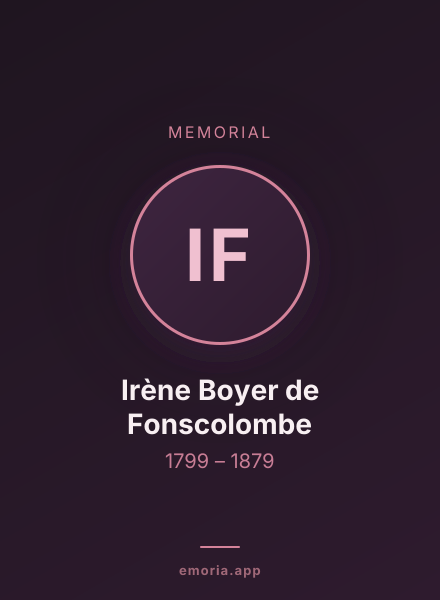 Memorial portrait of Irène Boyer de Fonscolombe