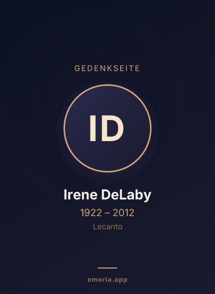 Gedenkportrait von Irene DeLaby