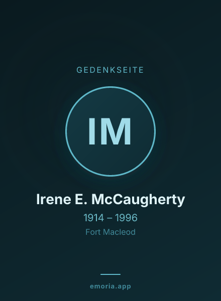 Gedenkportrait von Irene E. McCaugherty