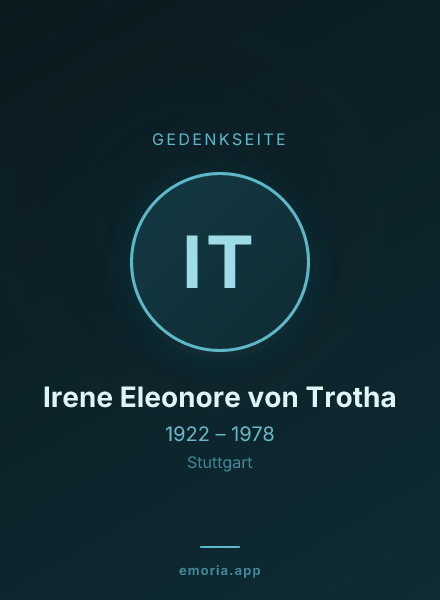 Gedenkportrait von Irene Eleonore von Trotha