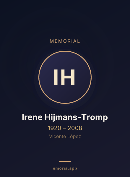 Memorial portrait of Irene Hijmans-Tromp