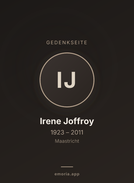 Gedenkportrait von Irene Joffroy