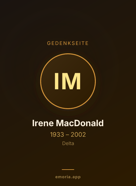 Gedenkportrait von Irene MacDonald