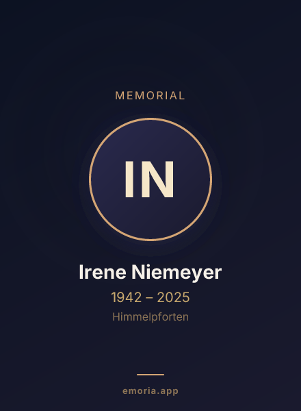 Memorial portrait of Irene Niemeyer
