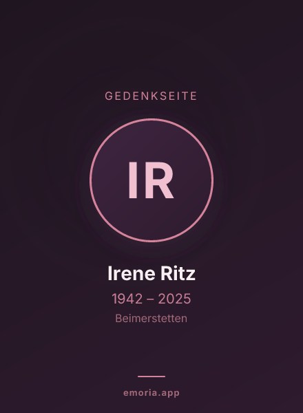 Gedenkportrait von Irene Ritz
