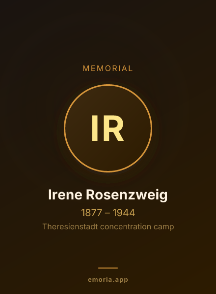 Memorial portrait of Irene Rosenzweig