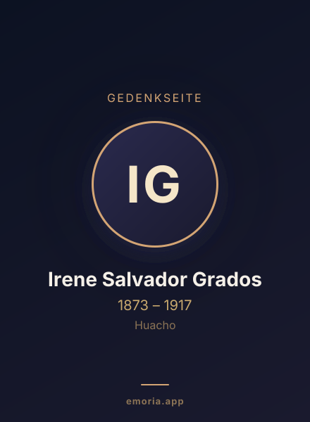 Gedenkportrait von Irene Salvador Grados