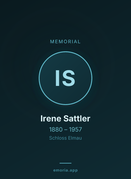 Memorial portrait of Irene Sattler
