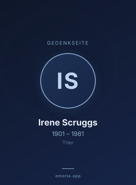 Gedenkportrait von Irene Scruggs