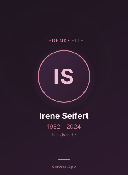 Gedenkportrait von Irene Seifert