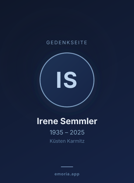 Gedenkportrait von Irene Semmler
