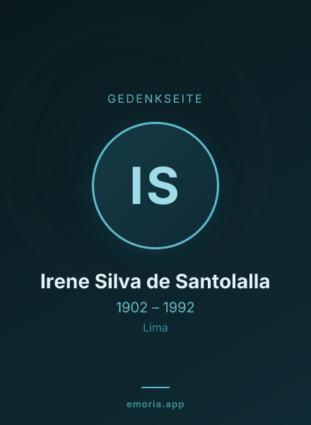 Gedenkportrait von Irene Silva de Santolalla