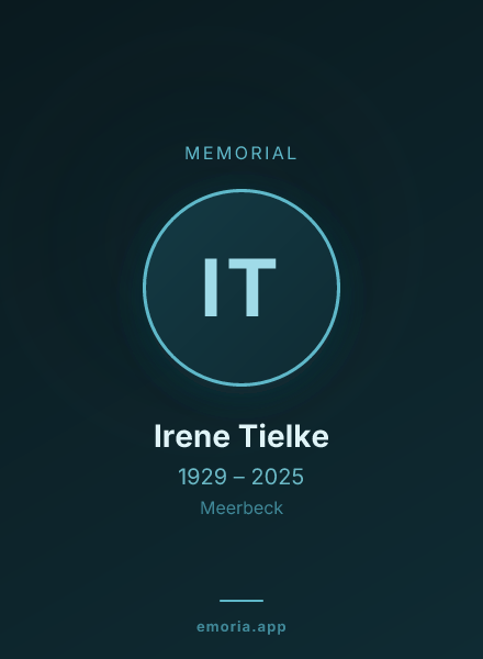 Memorial portrait of Irene Tielke