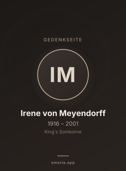 Gedenkportrait von Irene von Meyendorff
