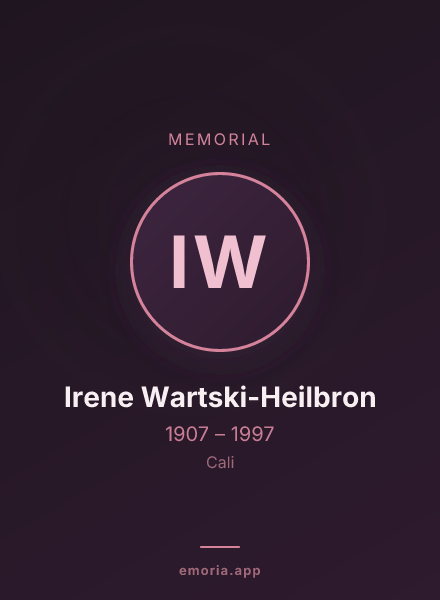 Memorial portrait of Irene Wartski-Heilbron