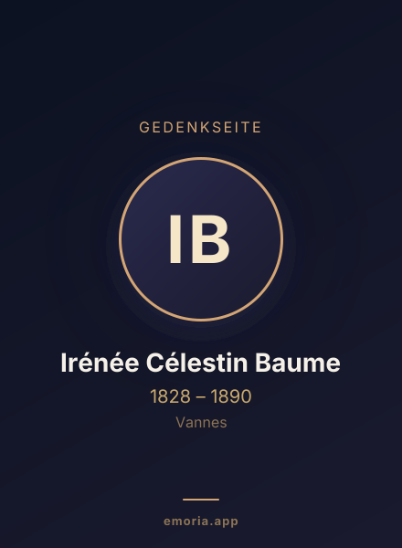 Gedenkportrait von Irénée Célestin Baume
