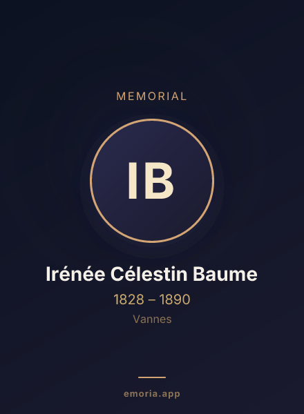 Memorial portrait of Irénée Célestin Baume