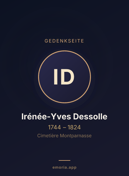 Gedenkportrait von Irénée-Yves Dessolle
