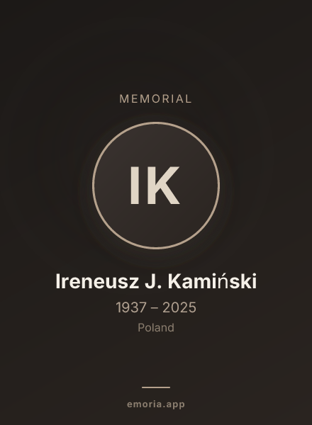 Memorial portrait of Ireneusz J. Kamiński