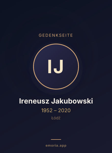 Gedenkportrait von Ireneusz Jakubowski