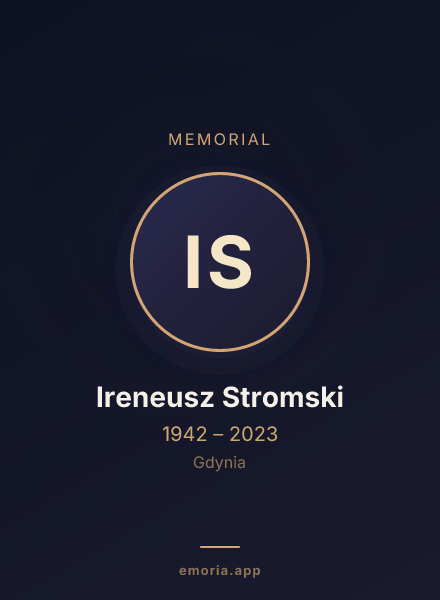 Memorial portrait of Ireneusz Stromski