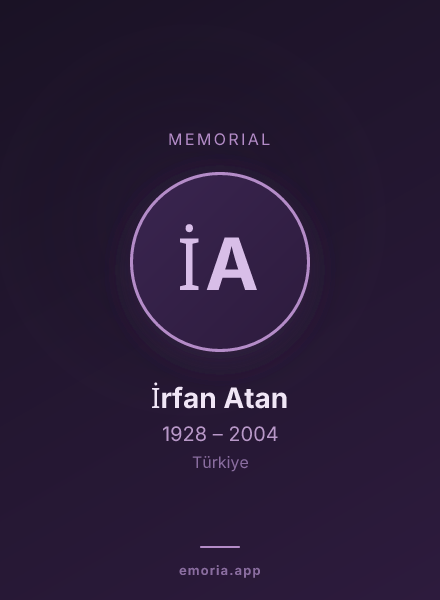 Memorial portrait of İrfan Atan