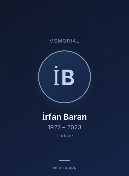 Memorial portrait of İrfan Baran