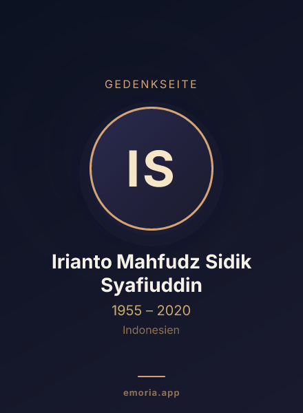 Gedenkportrait von Irianto Mahfudz Sidik Syafiuddin