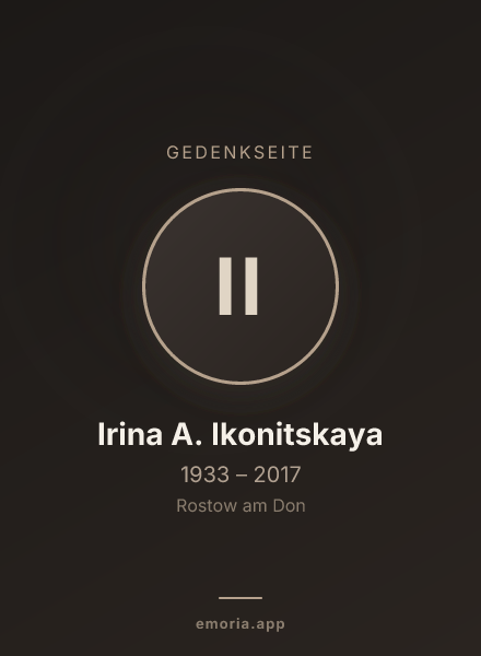 Gedenkportrait von Irina A. Ikonitskaya