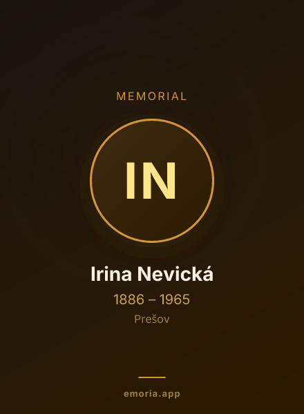 Memorial portrait of Irina Nevická