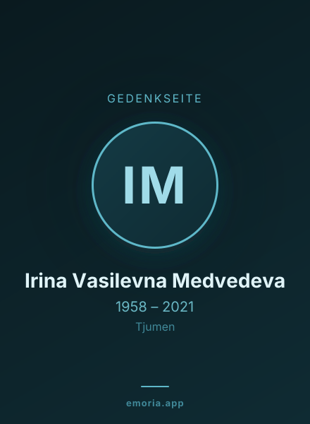 Gedenkportrait von Irina Vasilevna Medvedeva