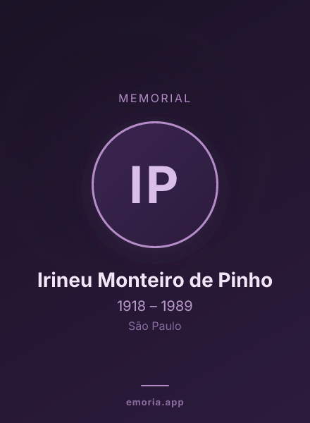 Memorial portrait of Irineu Monteiro de Pinho