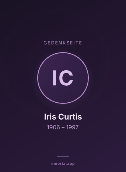 Gedenkportrait von Iris Curtis