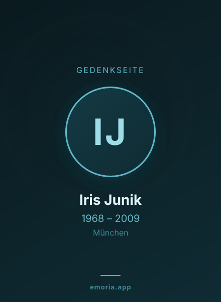 Gedenkportrait von Iris Junik