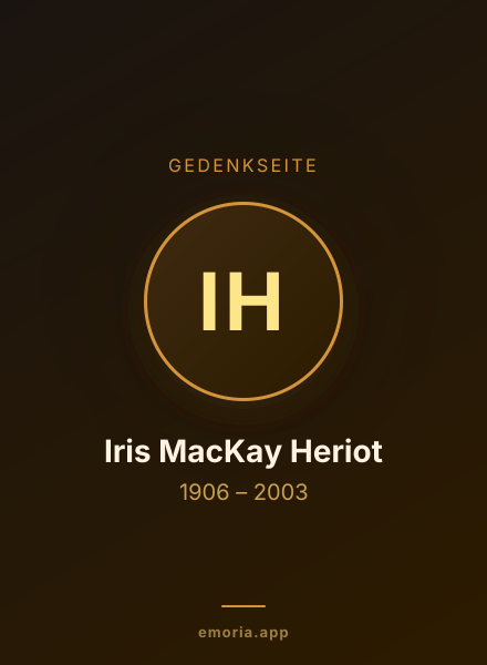 Gedenkportrait von Iris MacKay Heriot