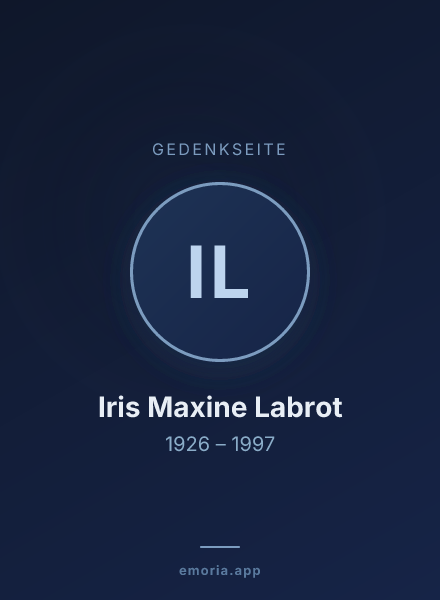 Gedenkportrait von Iris Maxine Labrot