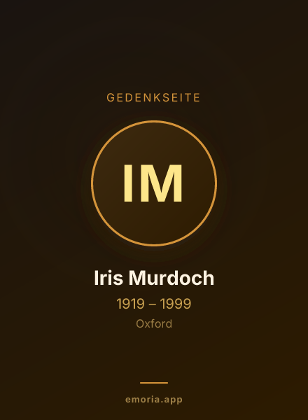 Gedenkportrait von Iris Murdoch