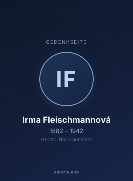 Gedenkportrait von Irma Fleischmannová