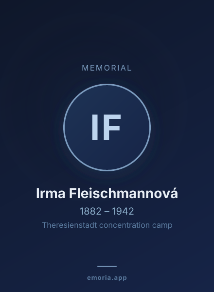 Memorial portrait of Irma Fleischmannová