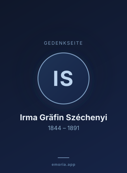 Gedenkportrait von Irma Gräfin Széchenyi