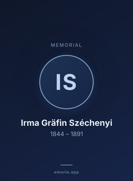 Memorial portrait of Irma Gräfin Széchenyi