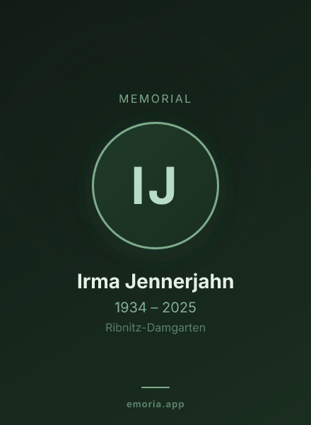 Memorial portrait of Irma Jennerjahn