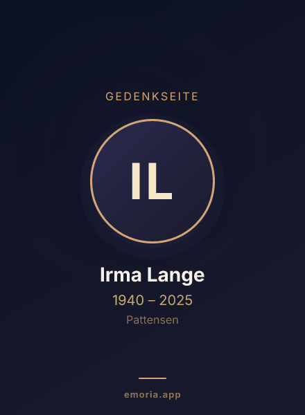 Gedenkportrait von Irma Lange