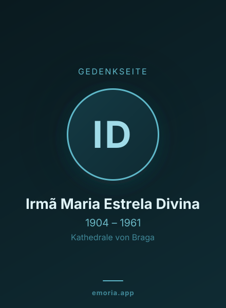 Gedenkportrait von Irmã Maria Estrela Divina