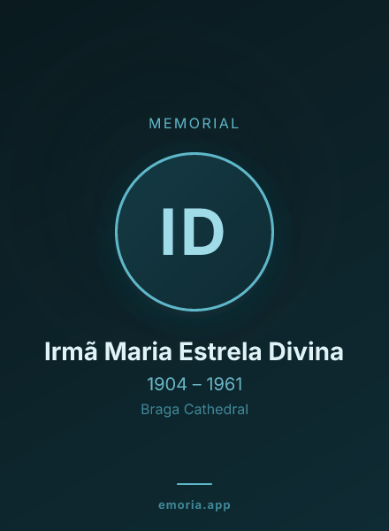 Memorial portrait of Irmã Maria Estrela Divina