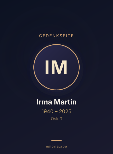 Gedenkportrait von Irma Martin