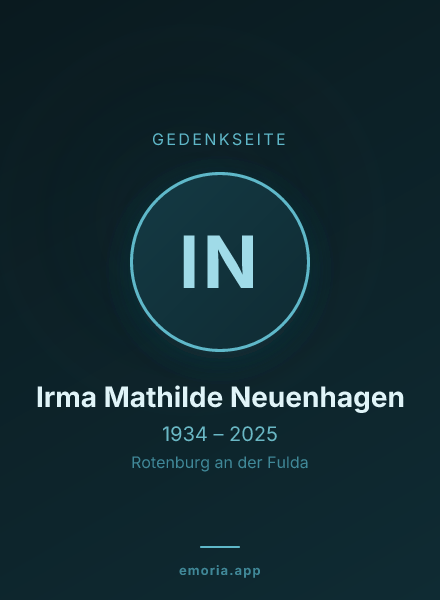 Gedenkportrait von Irma Mathilde Neuenhagen