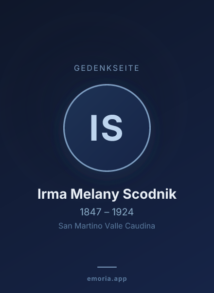 Gedenkportrait von Irma Melany Scodnik